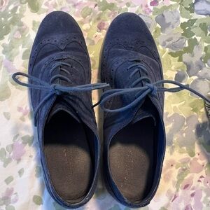 Cole Haan Women's Blue Suede Loafers